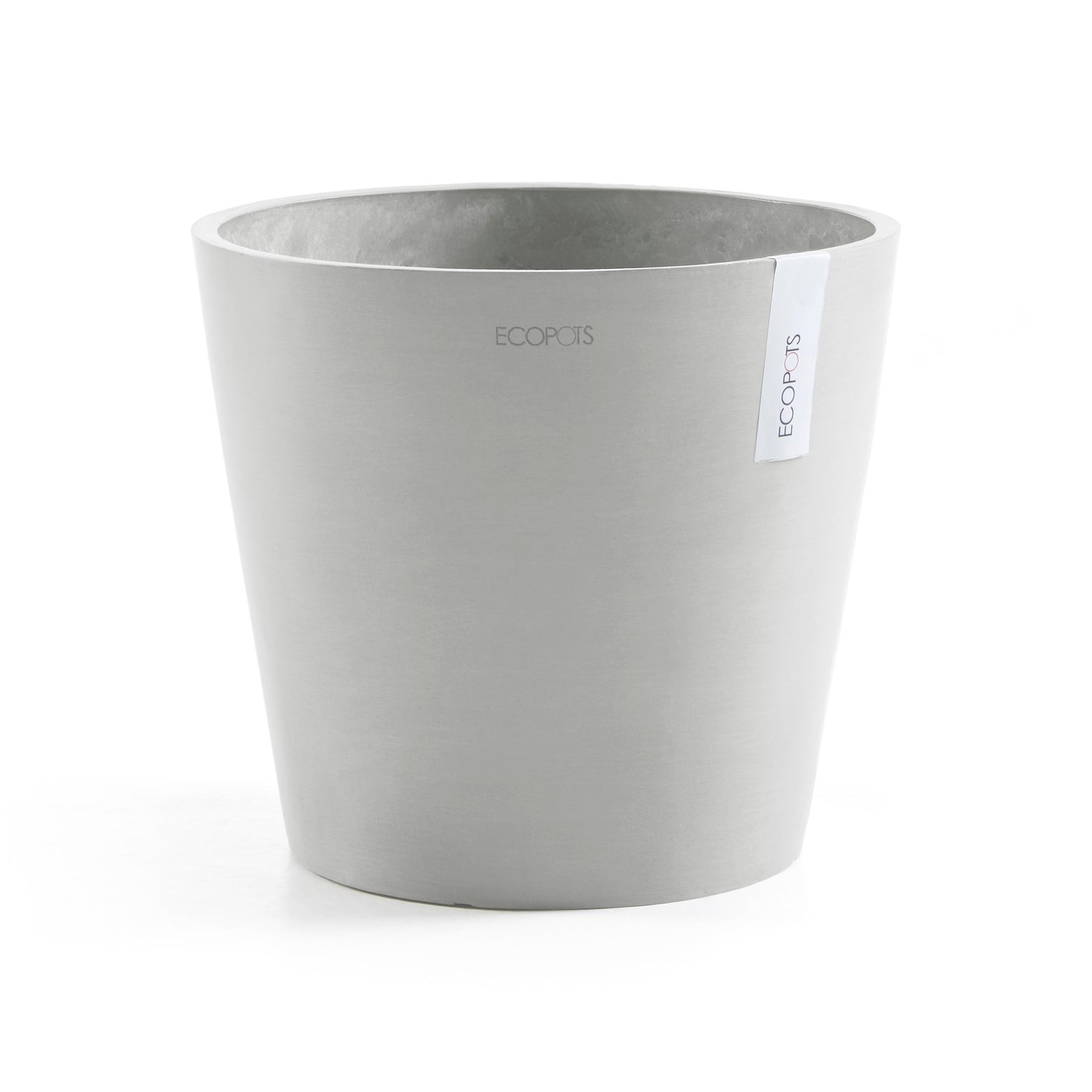 Kruka Amsterdam 30cm med bottenbevattningdel vitgrå