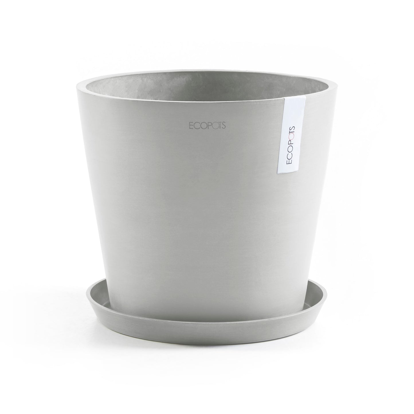 Kruka Amsterdam 30cm med bottenbevattningdel vitgrå