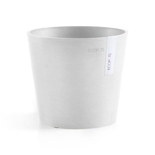 Kukkaruukku - Ecopots - Amsterdam 17cm valkoinen - Ecopotskauppa - Uuden aikakauden kukkaruukku