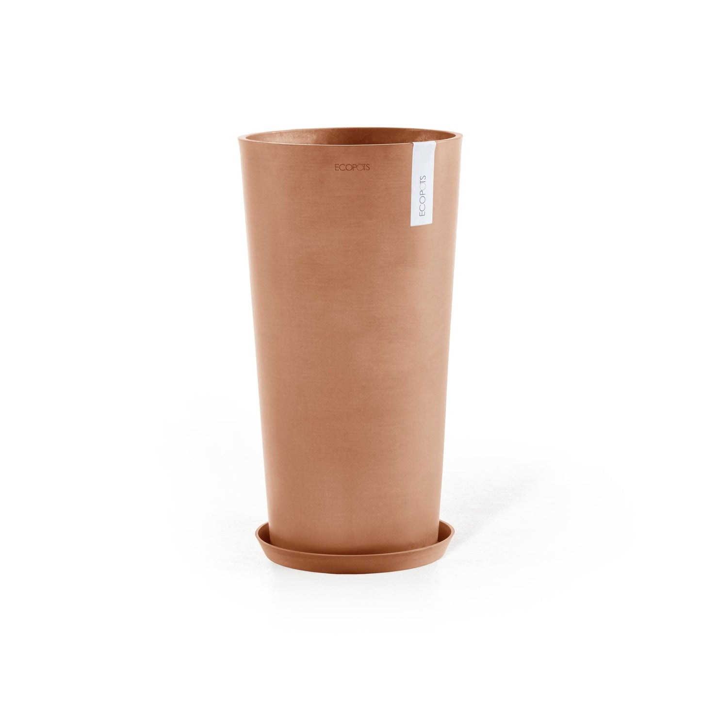 Kukkaruukku - Ecopots - Amsterdam aluslautanen 40cm terracotta - Ecopotskauppa - Uuden aikakauden kukkaruukku