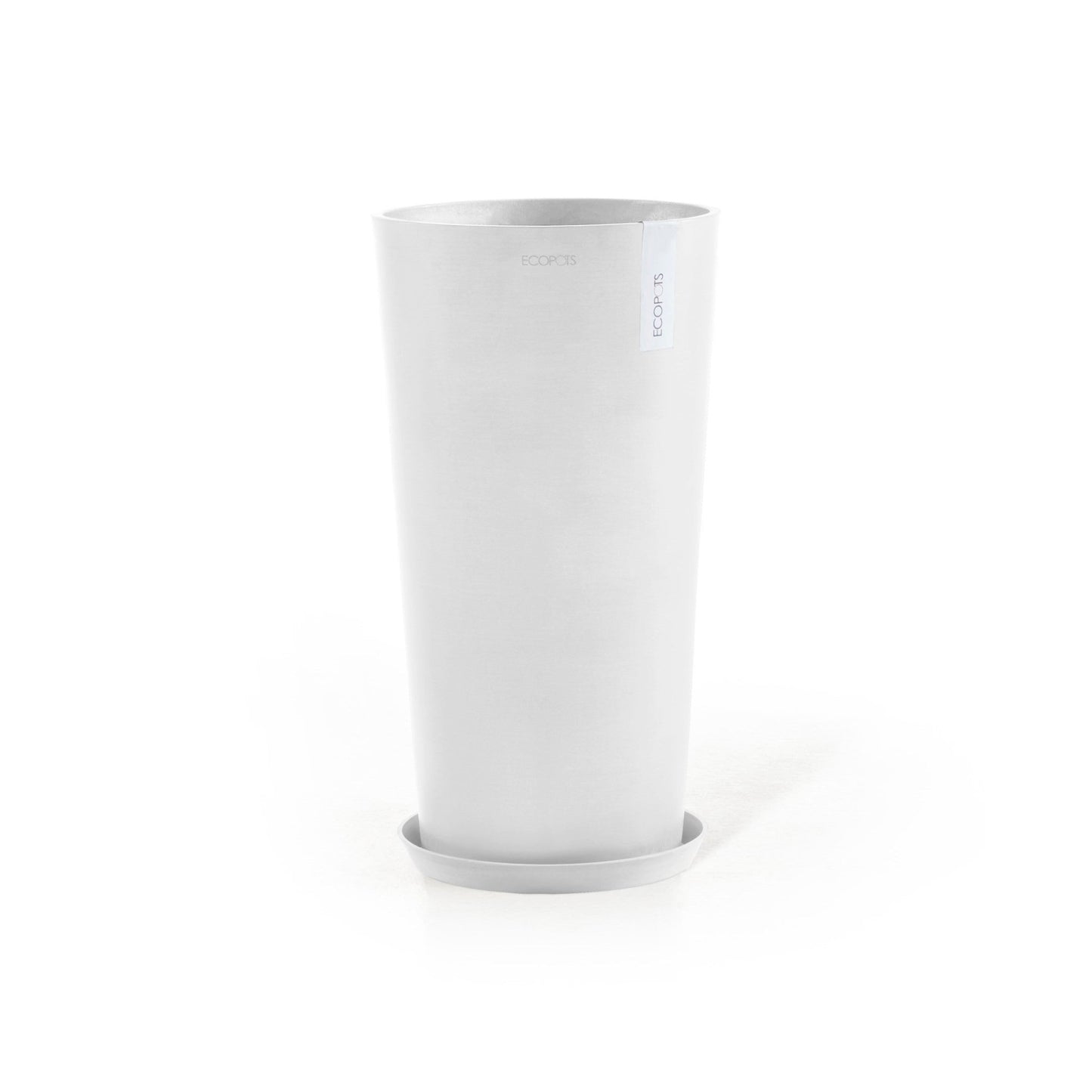 Kukkaruukku - Ecopots - Amsterdam korkea 76cm valkoinen - Ecopots - Uuden aikakauden kukkaruukku kierrätysmateriaalista