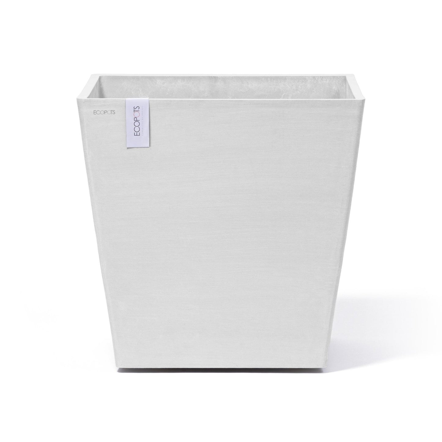 Kukkaruukku - Ecopots - Kukkaruukku Rotterdam pyörillä 50cm valkoinen - Ecopots - Uuden aikakauden kukkaruukku kierrätysmateriaalista