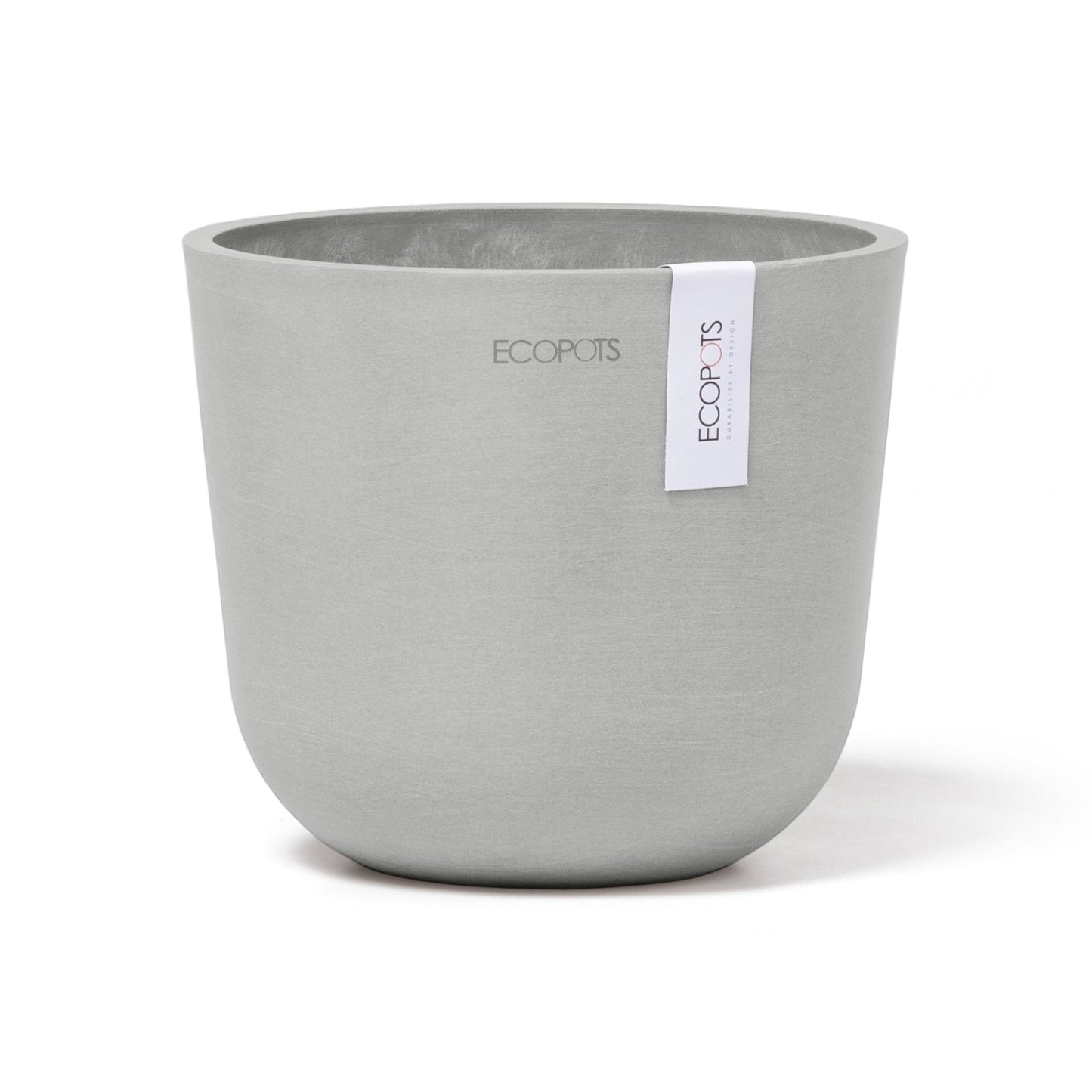 Kukkaruukku - Ecopots - Oslo 16cm valkoharmaa - Ecopotskauppa - Uuden aikakauden kukkaruukku