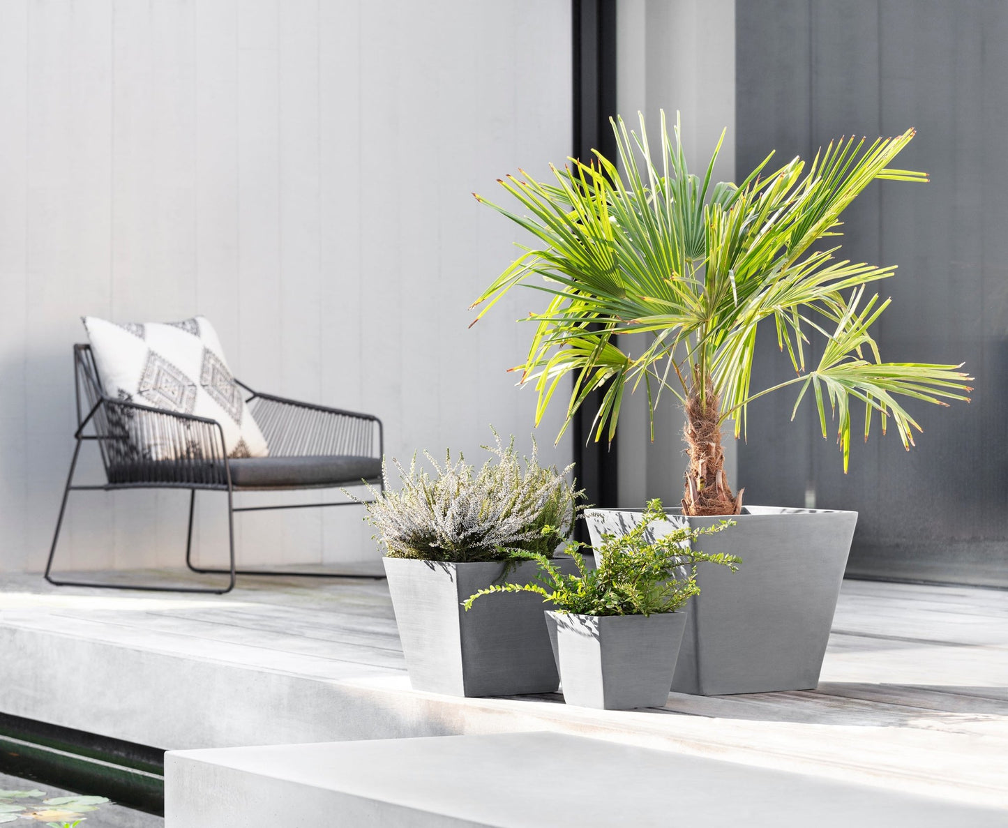 Kukkaruukku - Ecopots - Rotterdam 40cm siniharmaa - Ecopots - Uuden aikakauden kukkaruukku kierrätysmateriaalista