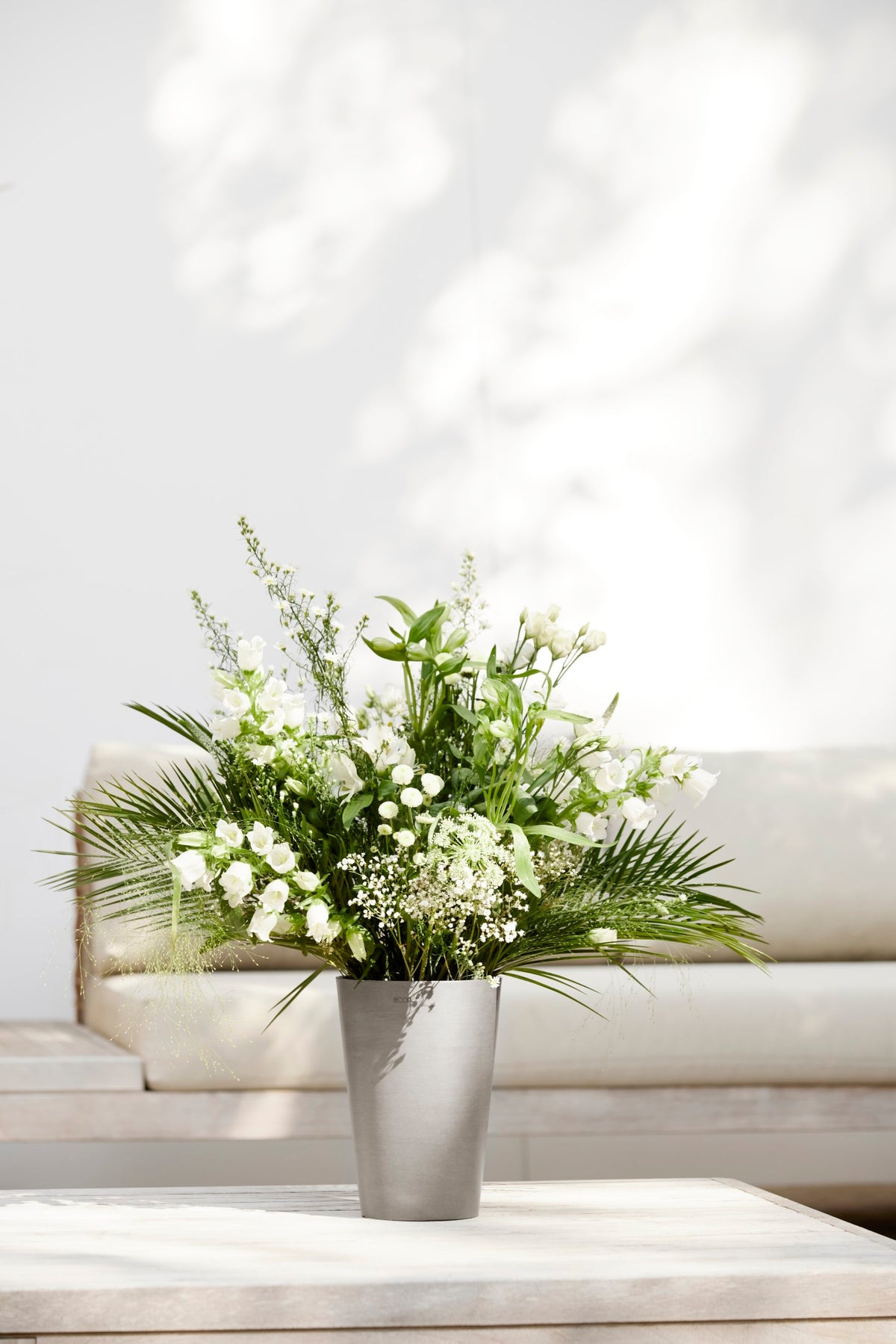 Kukkaruukku Pisa 21cm taupe – tunnelmakuva