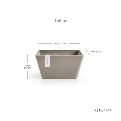 Kukkaruukku Berliini 30cm taupe – mittapiirros