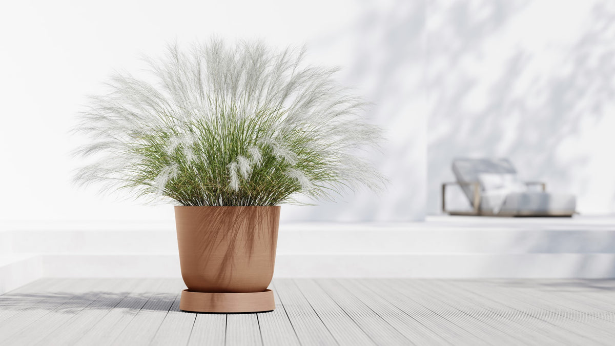 Aluslautanen Oslo pyörillä 45cm terracotta – tunnelmakuva
