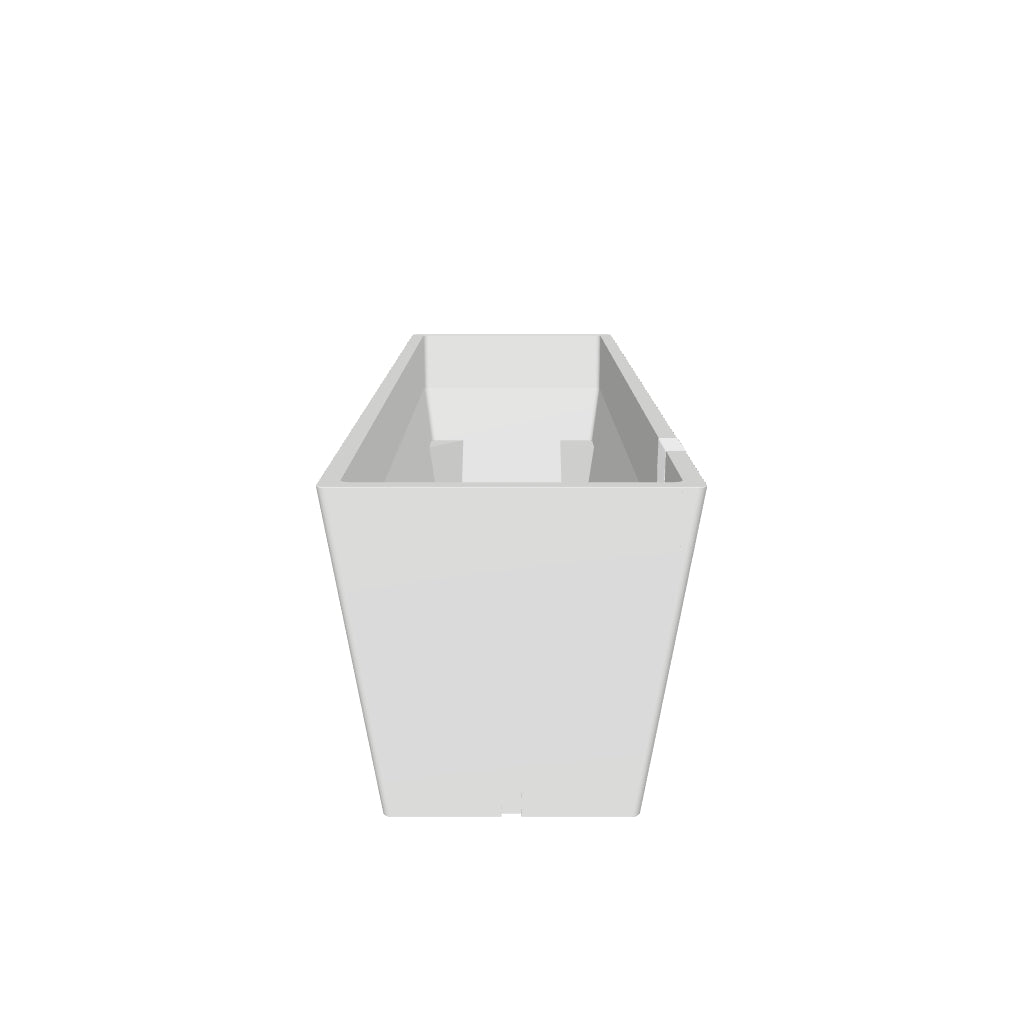 Kukkaruukku Bruge 55cm valkoharmaa – 3D-malli