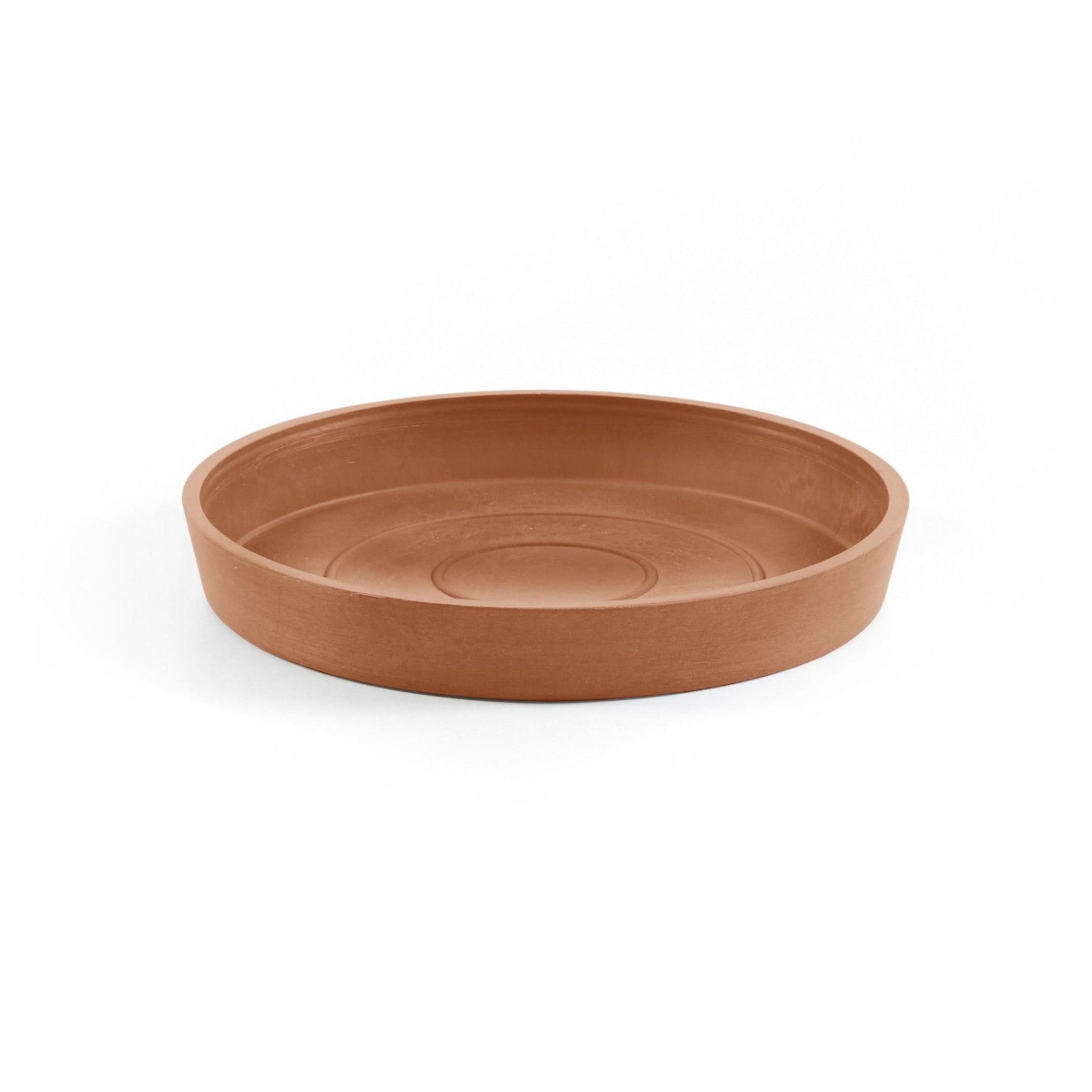 Kukkaruukku - Ecopots - Aluslautanen Amsterdam 10cm terracotta - Ecopots - Uuden aikakauden kukkaruukku kierrätysmateriaalista