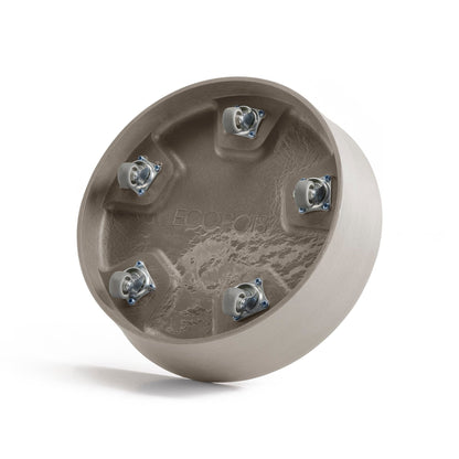 Aluslautanen Amsterdam pyörillä 30cm taupe – pohja