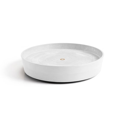 Kukkaruukku - Ecopots - Aluslautanen Amsterdam pyörillä 50cm valkoinen - Ecopots - Uuden aikakauden kukkaruukku kierrätysmateriaalista