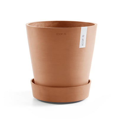 Aluslautanen Amsterdam pyörillä 60cm terracotta – kasvin kanssa 4