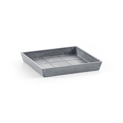 Kukkaruukku - Ecopots - Aluslautanen Rotterdam 25cm siniharmaa - Ecopots - Uuden aikakauden kukkaruukku kierrätysmateriaalista