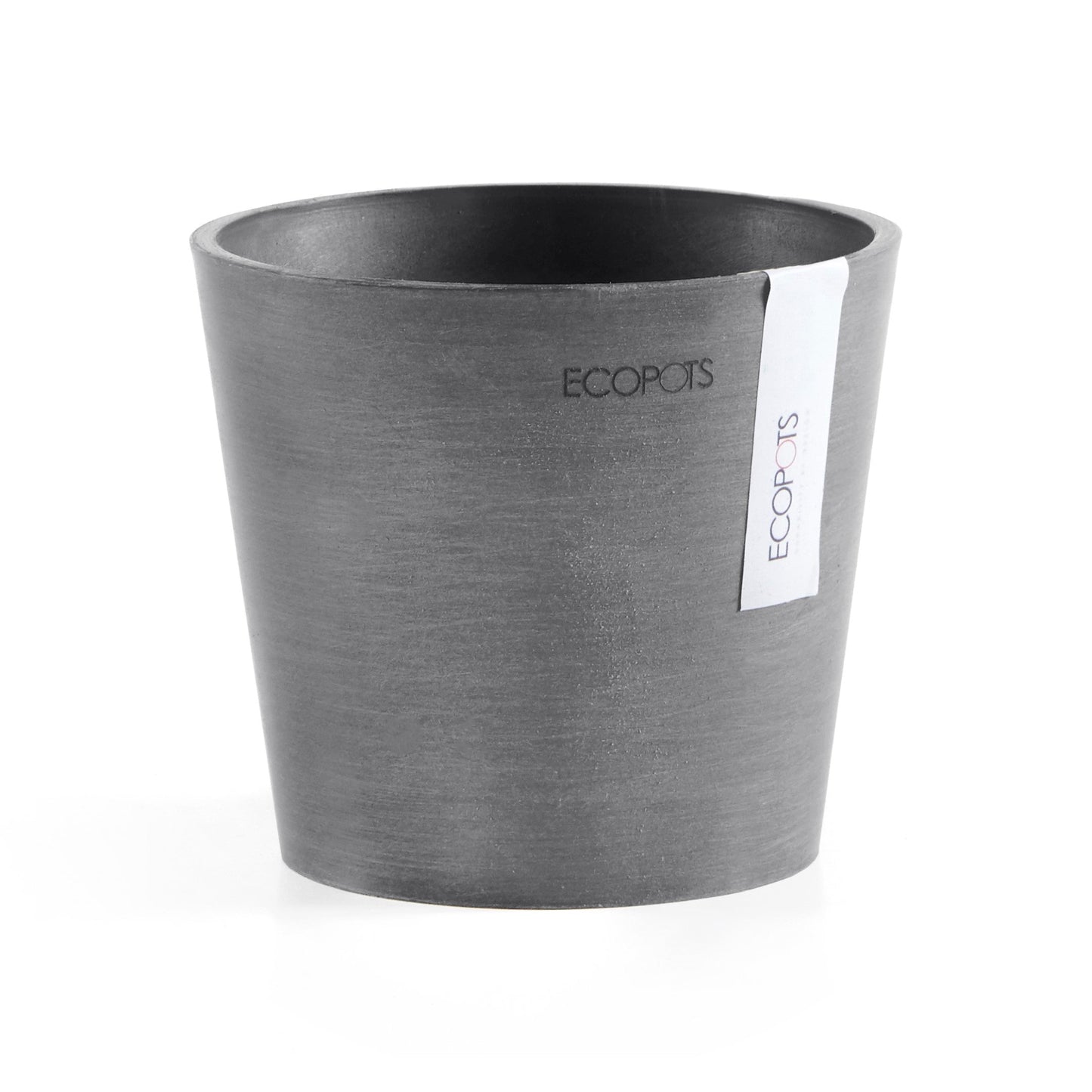 Kukkaruukku - Ecopots - Amsterdam 13cm harmaa - Ecopotskauppa - Uuden aikakauden kukkaruukku