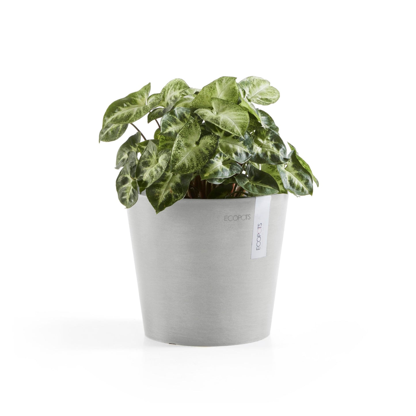 Kukkaruukku - Ecopots - Amsterdam 17cm valkoharmaa - Ecopotskauppa - Uuden aikakauden kukkaruukku