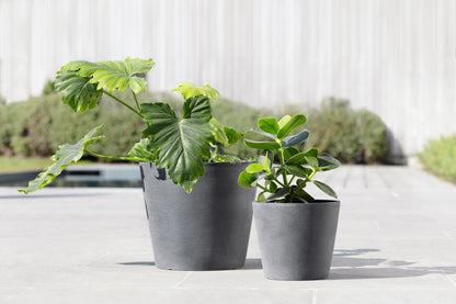 Kukkaruukku - Ecopots - Amsterdam 20cm harmaa - Ecopots - Uuden aikakauden kukkaruukku kierrätysmateriaalista