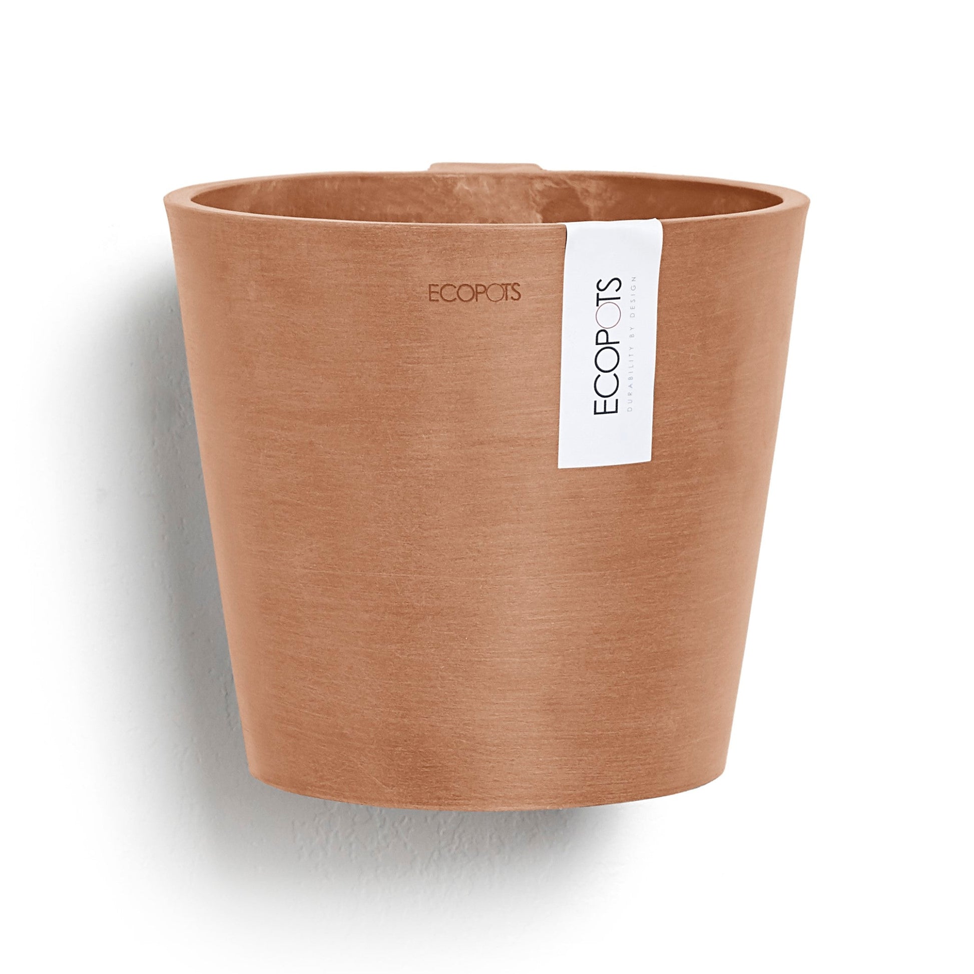 Kukkaruukku - Ecopots - Amsterdam 20cm seinäruukku terracotta - Ecopotskauppa - Uuden aikakauden kukkaruukku