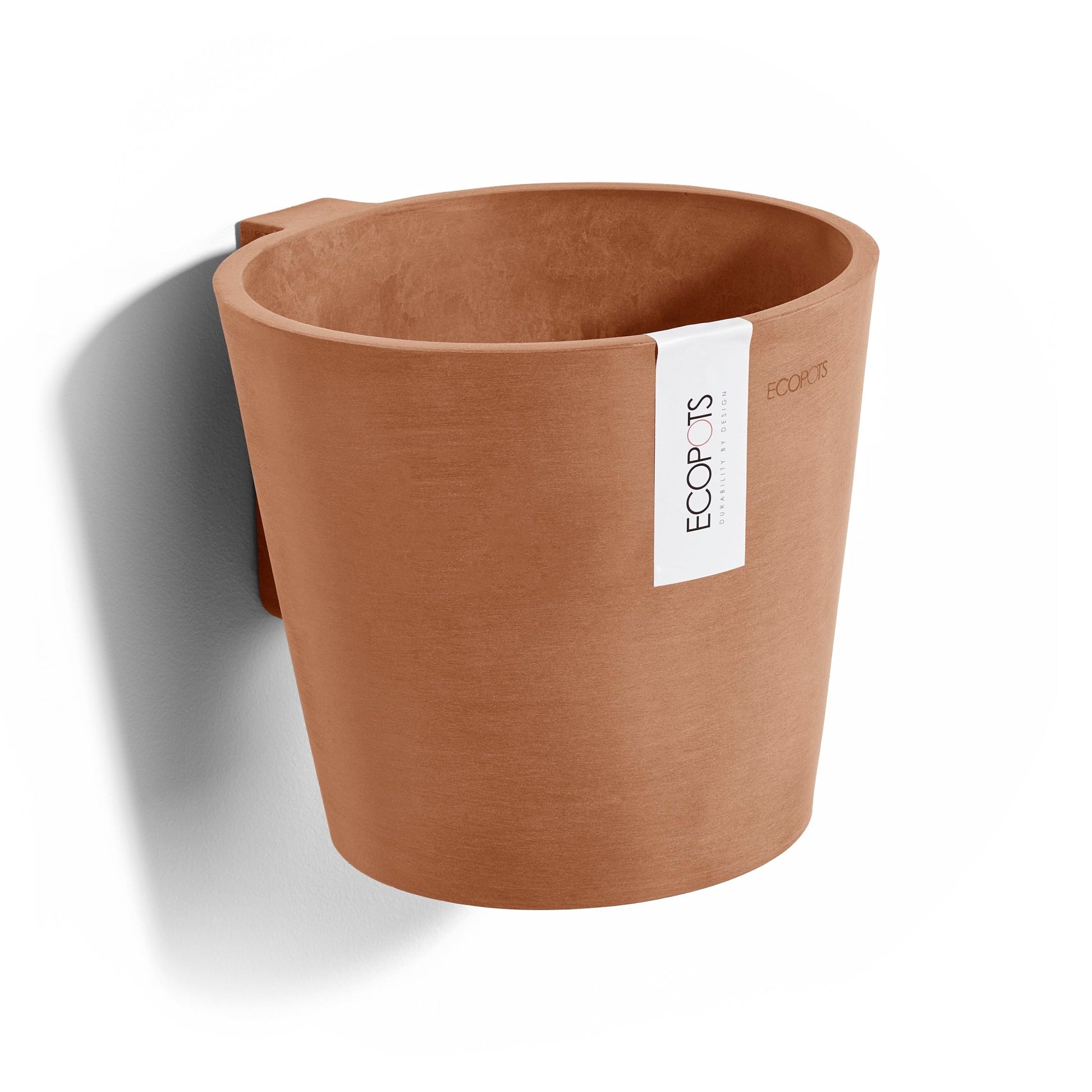 Kukkaruukku - Ecopots - Amsterdam 20cm seinäruukku terracotta - Ecopotskauppa - Uuden aikakauden kukkaruukku