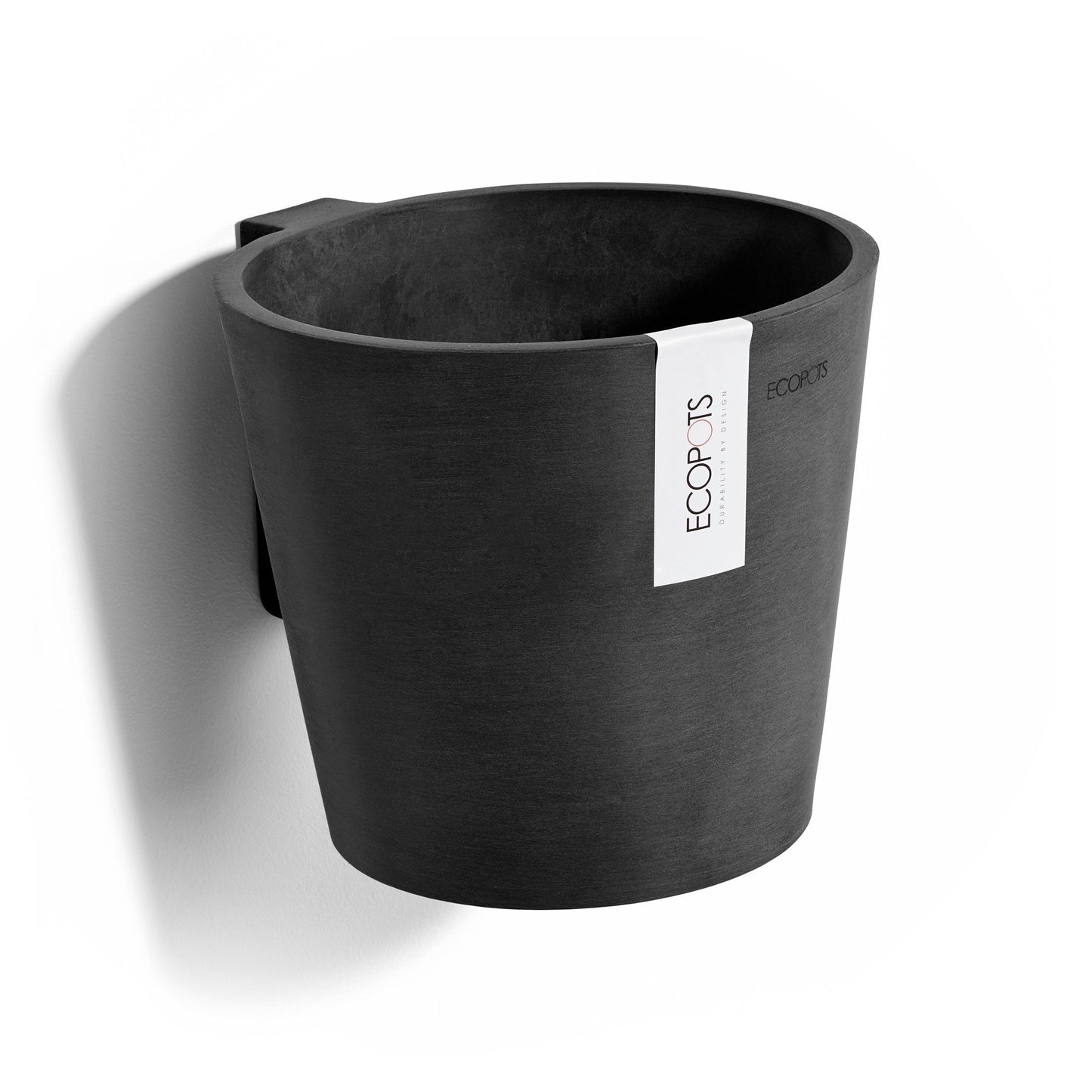 Kukkaruukku - Ecopots - Amsterdam 20cm seinäruukku tummanharmaa - Ecopotskauppa - Uuden aikakauden kukkaruukku