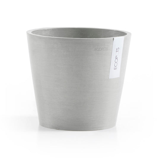 Kukkaruukku - Ecopots - Amsterdam 20cm valkoharmaa - Ecopotskauppa - Uuden aikakauden kukkaruukku