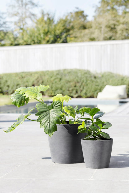 Kukkaruukku - Ecopots - Amsterdam 30cm harmaa - Ecopots - Uuden aikakauden kukkaruukku kierrätysmateriaalista