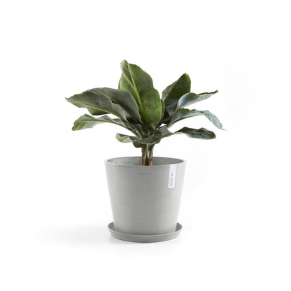 Kukkaruukku - Ecopots - Amsterdam 40cm valkoharmaa - Ecopotskauppa - Uuden aikakauden kukkaruukku