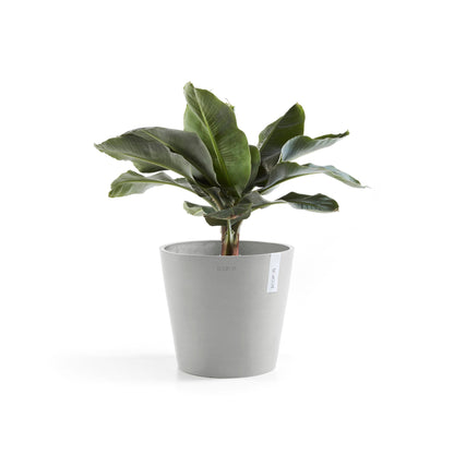 Kukkaruukku - Ecopots - Amsterdam 40cm valkoharmaa - Ecopotskauppa - Uuden aikakauden kukkaruukku