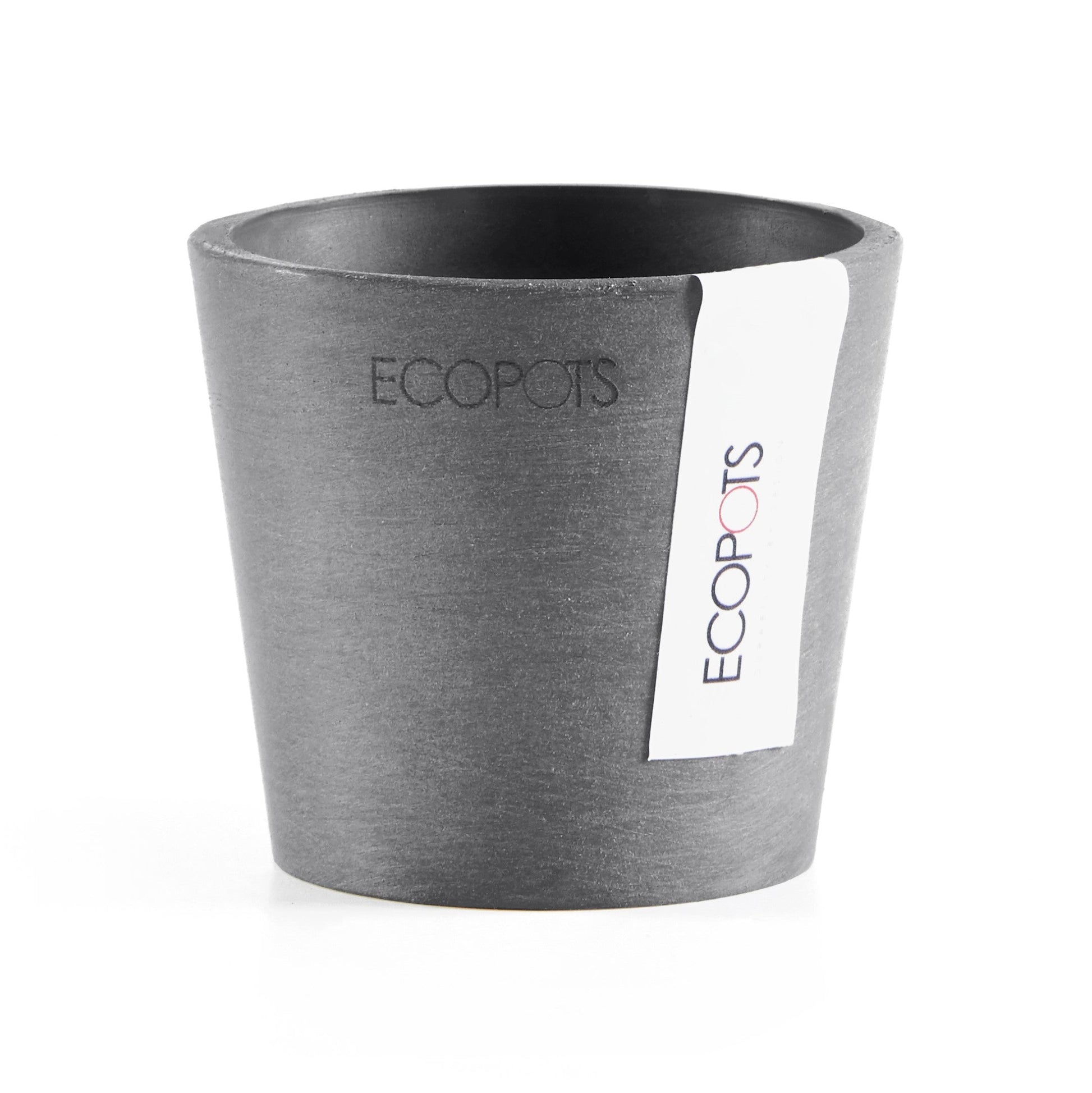 Kukkaruukku - Ecopots - Amsterdam 8cm harmaa - Ecopotskauppa - Uuden aikakauden kukkaruukku