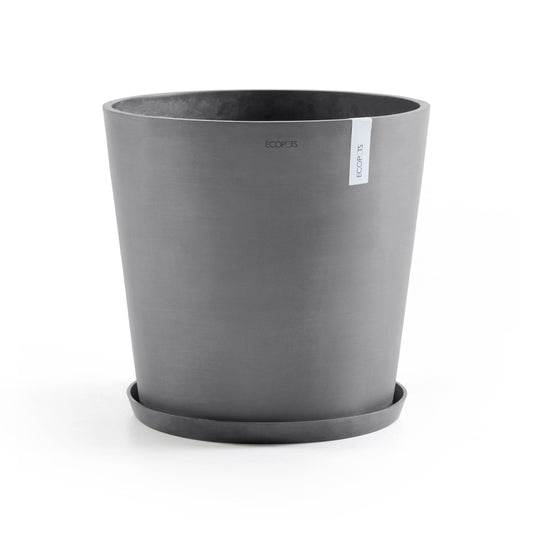 Kukkaruukku - Ecopots - Amsterdam aluslautanen 50cm harmaa - Ecopotskauppa - Uuden aikakauden kukkaruukku