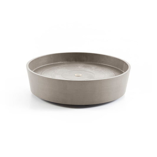 Kukkaruukku - Ecopots - Amsterdam aluslautanen pyörillä 40cm taupe - Ecopotskauppa - Uuden aikakauden kukkaruukku