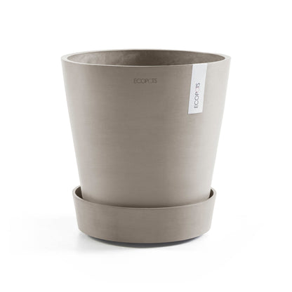 Aluslautanen Amsterdam pyörillä 40cm taupe – kasvin kanssa
