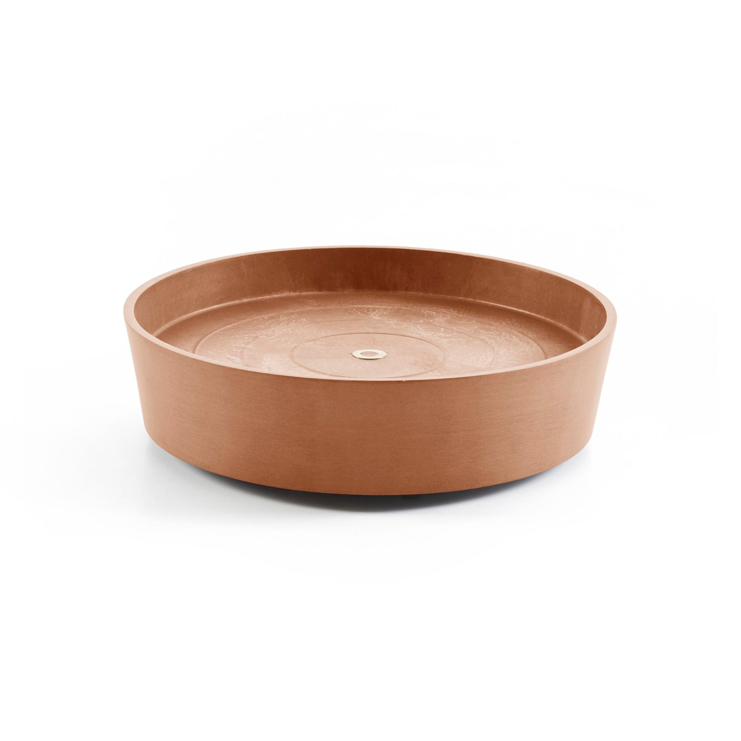 Kukkaruukku - Ecopots - Amsterdam aluslautanen pyörillä 40cm terracotta - Ecopotskauppa - Uuden aikakauden kukkaruukku