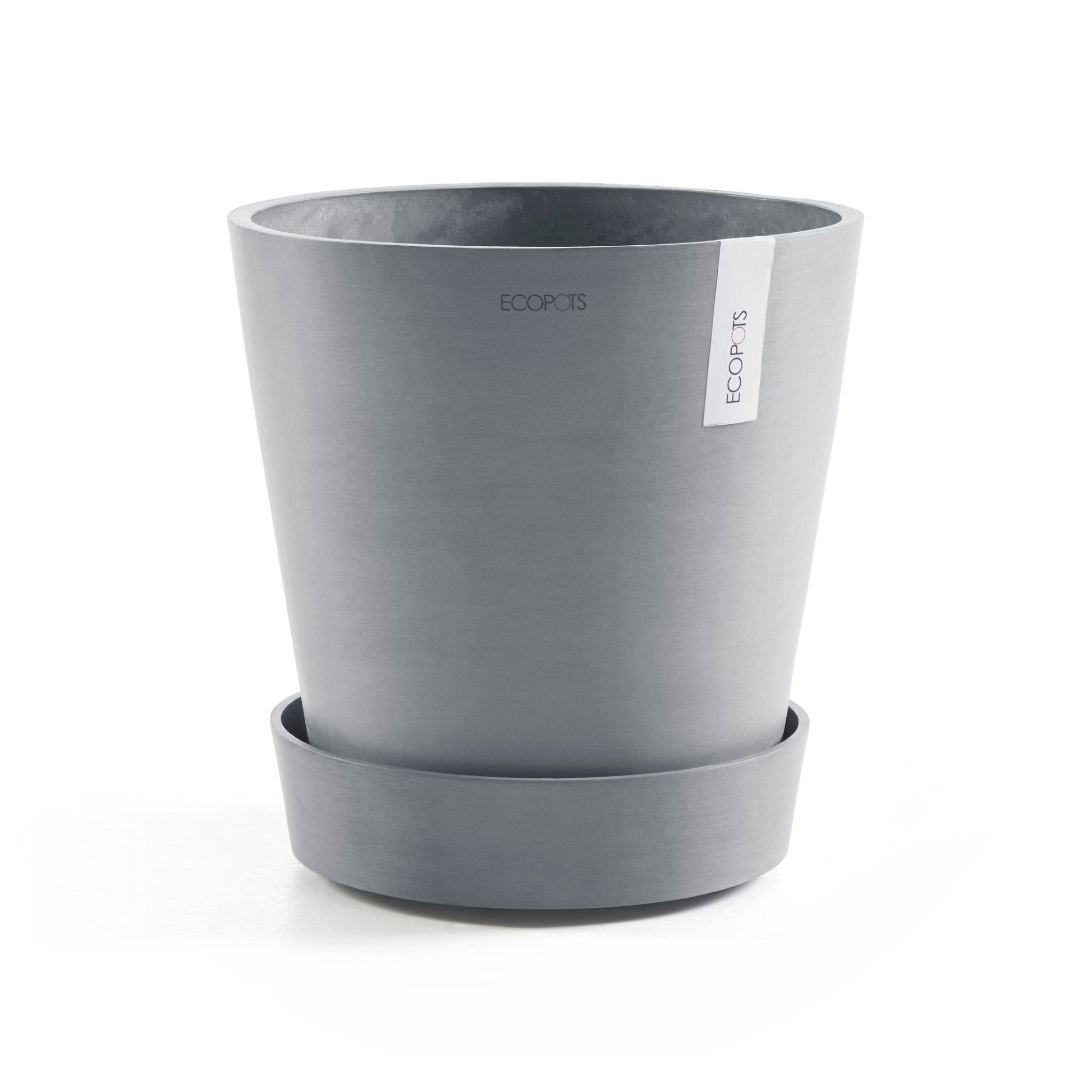 Kukkaruukku - Ecopots - Amsterdam aluslautanen pyörillä 50cm siniharmaa - Ecopotskauppa - Uuden aikakauden kukkaruukku