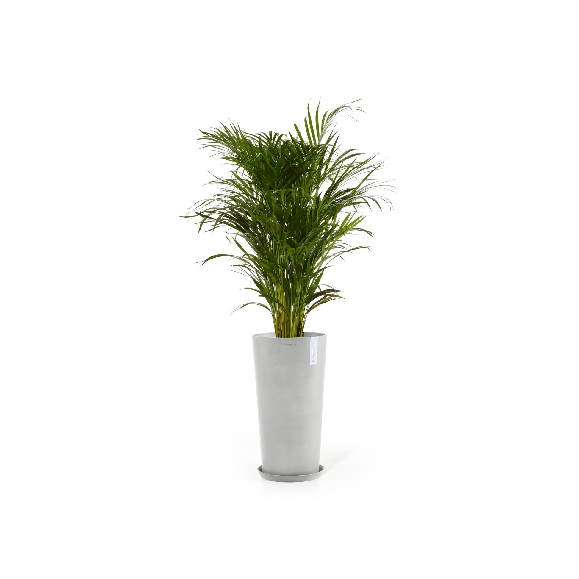 Kukkaruukku - Ecopots - Amsterdam korkea 90cm valkoharmaa - Ecopotskauppa - Uuden aikakauden kukkaruukku