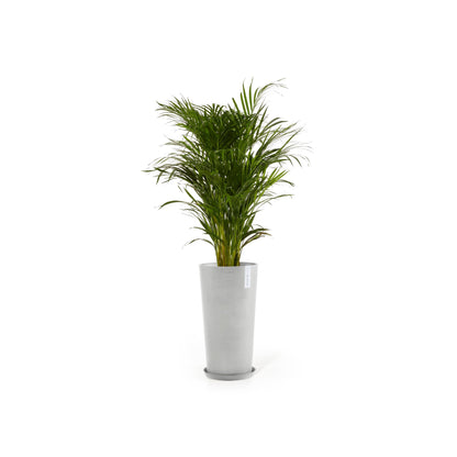 Kukkaruukku - Ecopots - Amsterdam korkea 90cm valkoharmaa - Ecopotskauppa - Uuden aikakauden kukkaruukku