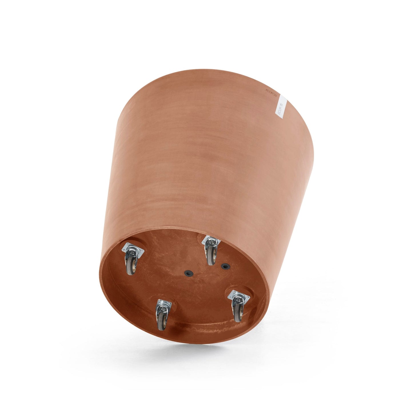 Kukkaruukku - Ecopots - Amsterdam pyörillä 80cm terracotta - Ecopotskauppa - Uuden aikakauden kukkaruukku