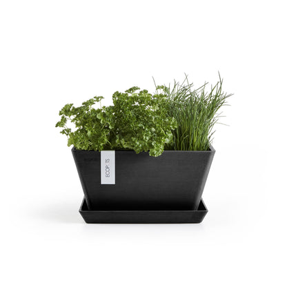 Kukkaruukku - Ecopots - Berliini 25cm tummanharmaa - Ecopotskauppa - Uuden aikakauden kukkaruukku