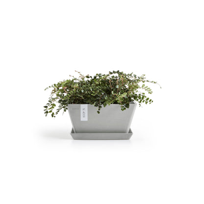 Kukkaruukku - Ecopots - Berliini 30cm valkoharmaa - Ecopotskauppa - Uuden aikakauden kukkaruukku