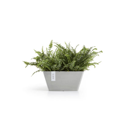 Kukkaruukku - Ecopots - Berliini 30cm valkoharmaa - Ecopotskauppa - Uuden aikakauden kukkaruukku