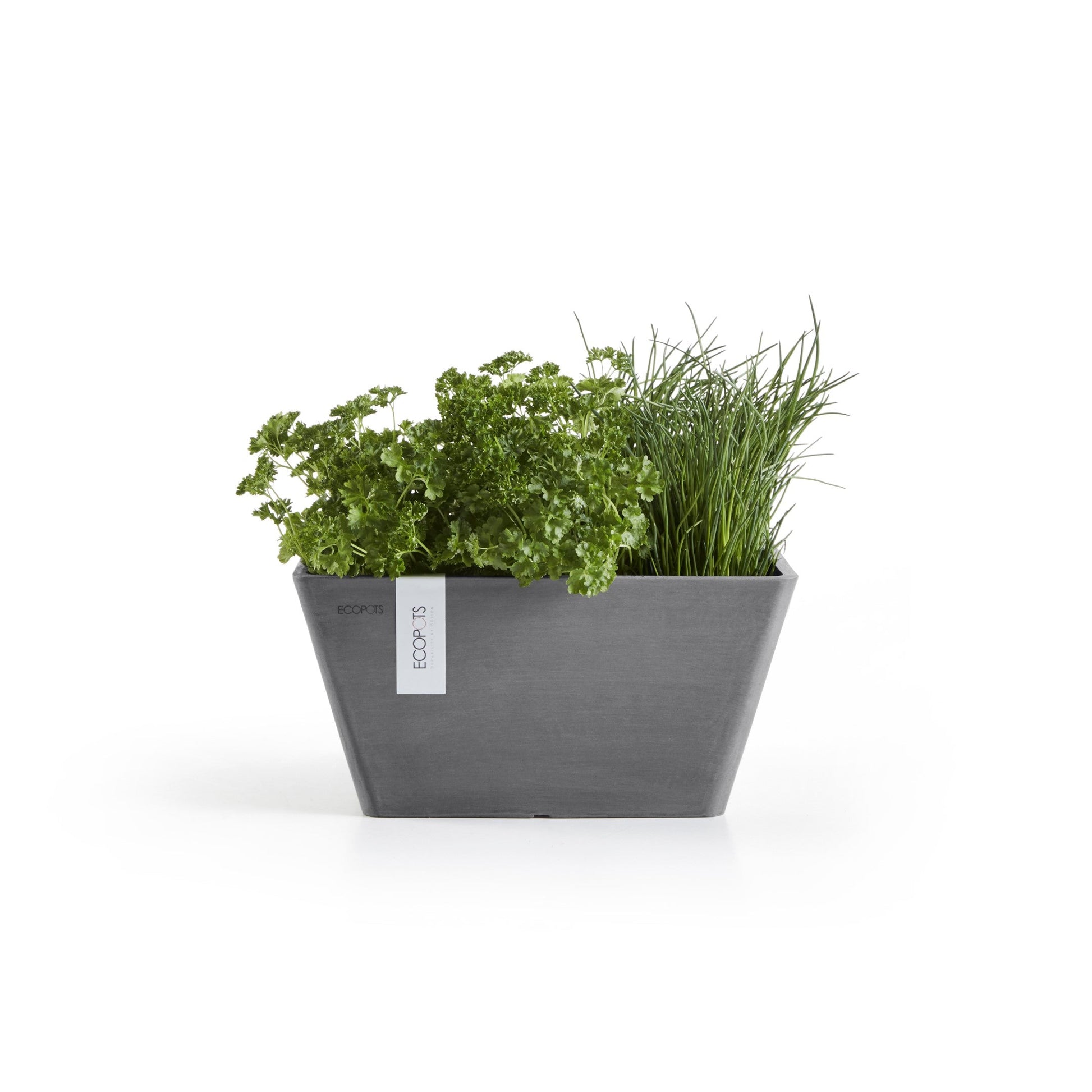 Kukkaruukku - Ecopots - Berliini 40cm harmaa - Ecopotskauppa - Uuden aikakauden kukkaruukku