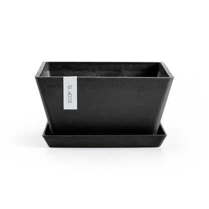 Kukkaruukku - Ecopots - Berliini 40cm tummanharmaa - Ecopotskauppa - Uuden aikakauden kukkaruukku