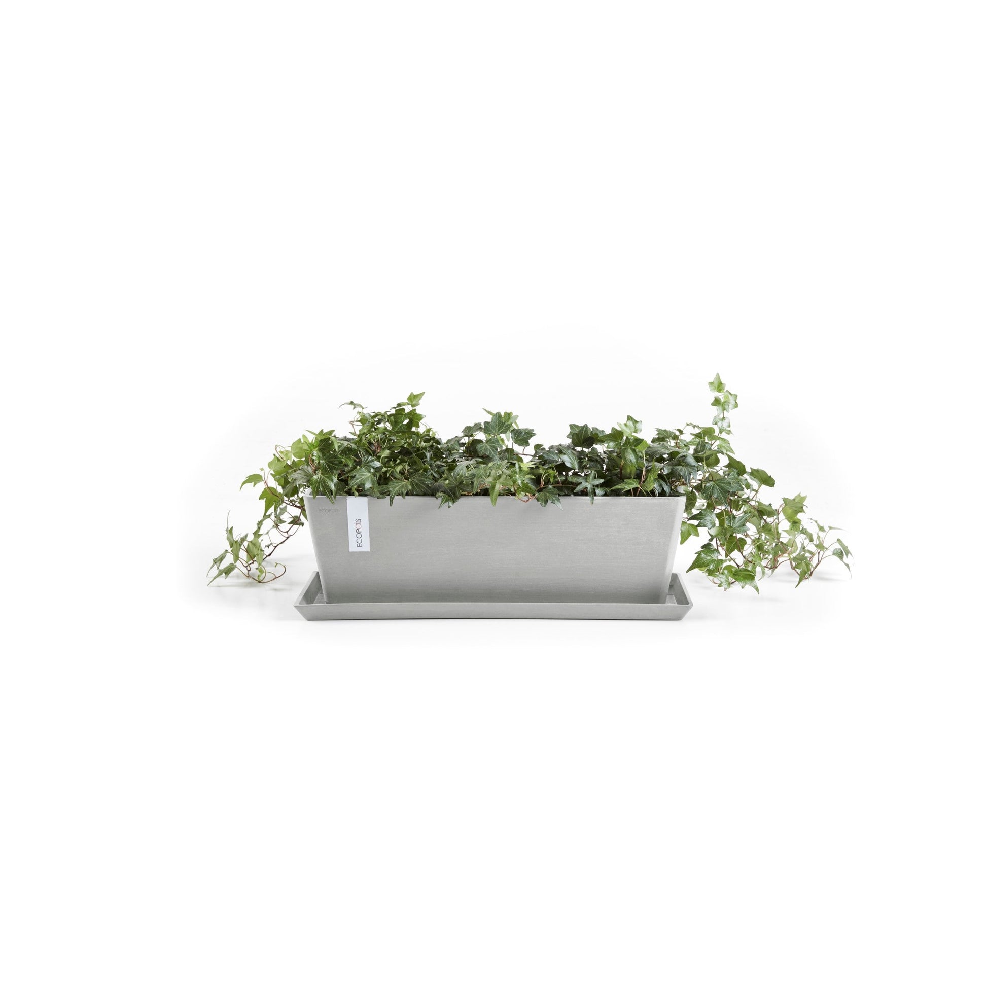 Kukkaruukku - Ecopots - Bruge 45cm valkoharmaa - Ecopotskauppa - Uuden aikakauden kukkaruukku