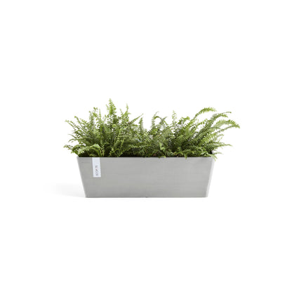 Kukkaruukku Bruge 65cm valkoharmaa – kasvin kanssa