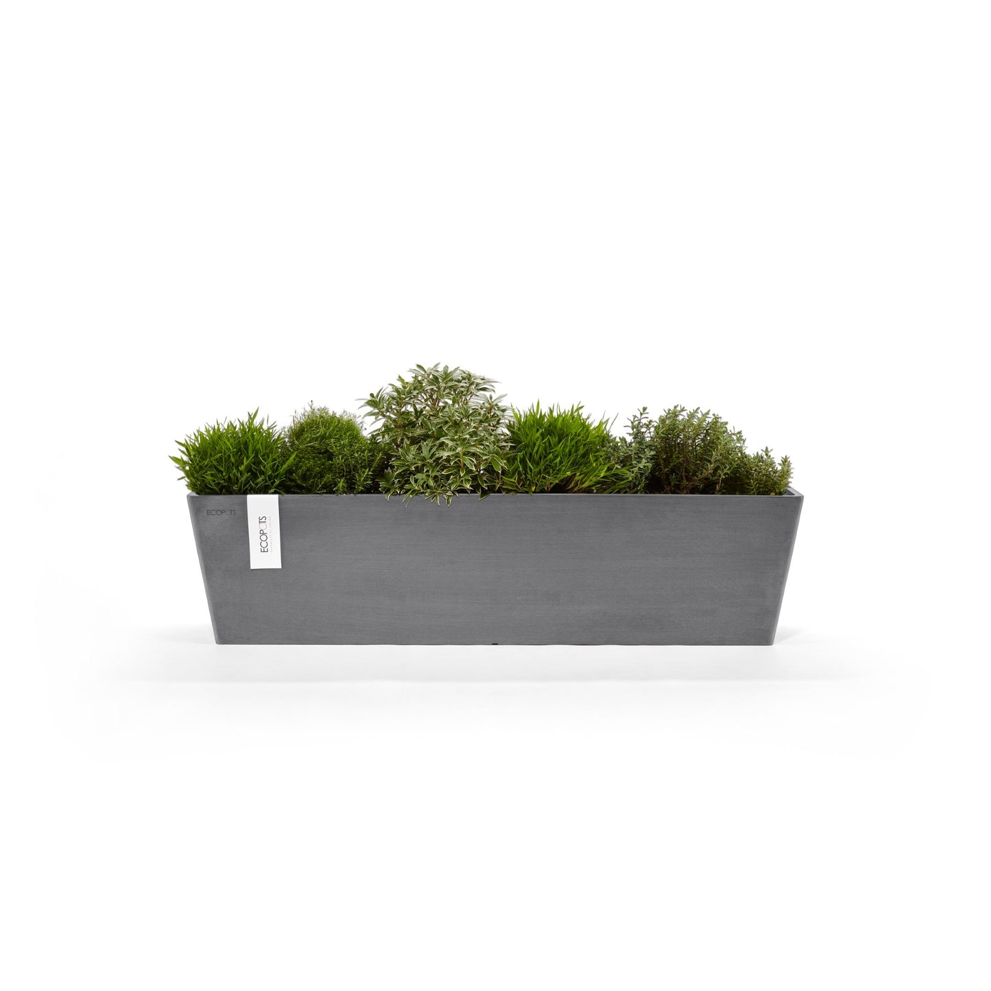 Kukkaruukku - Ecopots - Bruge 80cm harmaa - Ecopotskauppa - Uuden aikakauden kukkaruukku