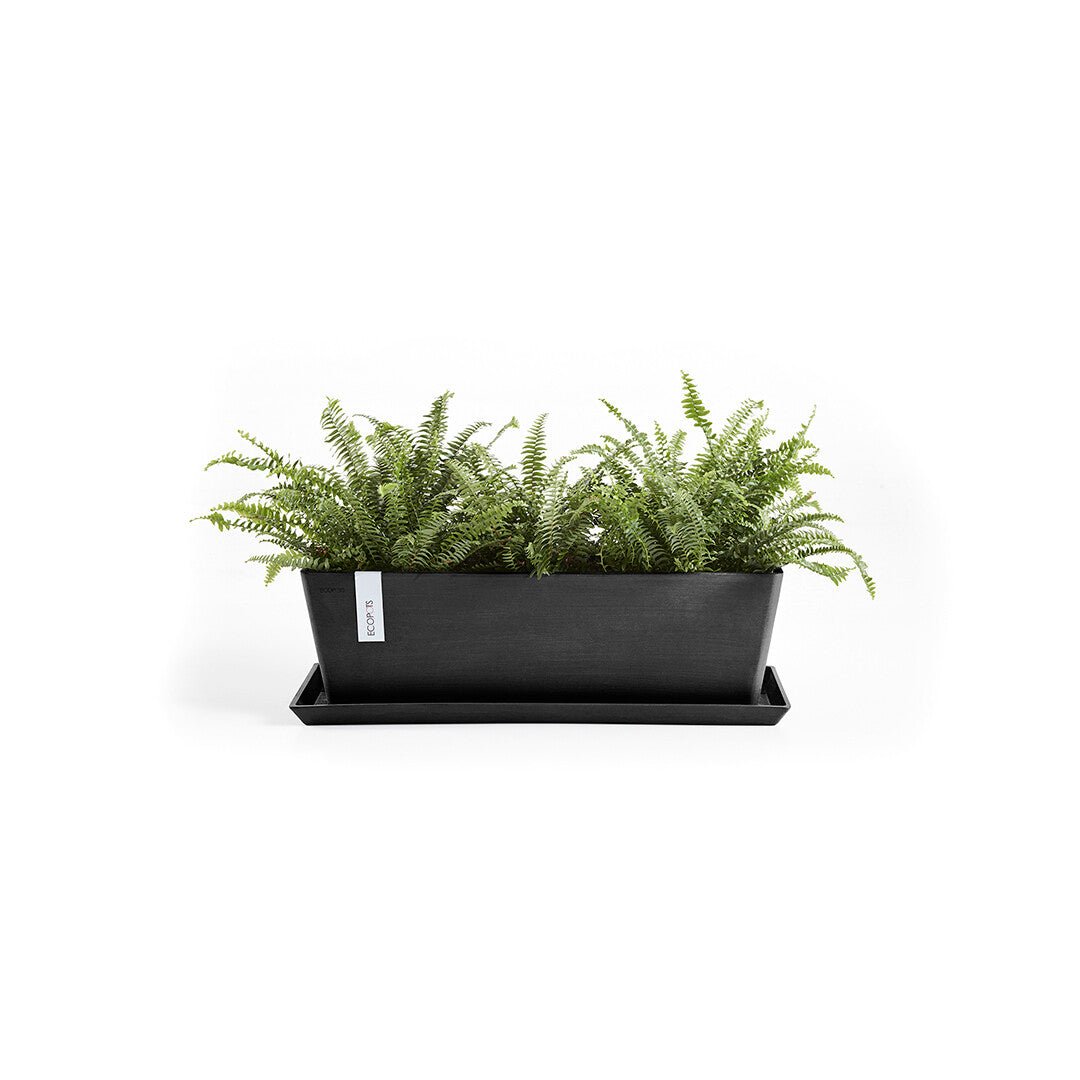 Kukkaruukku - Ecopots - Bruge aluslautanen 45cm tummanharmaa - Ecopotskauppa - Uuden aikakauden kukkaruukku