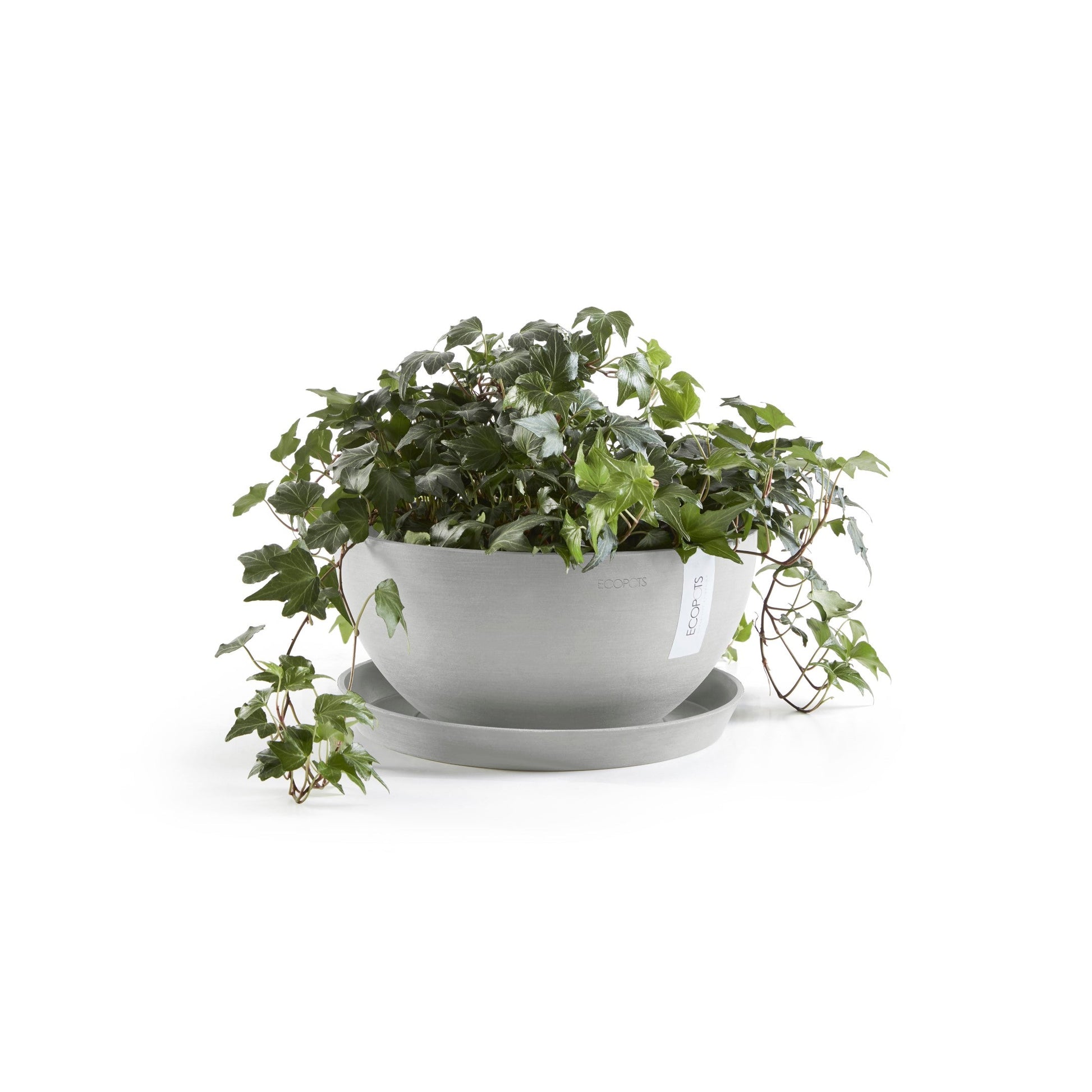 Kukkaruukku - Ecopots - Brysseli 25cm valkoharmaa - Ecopotskauppa - Uuden aikakauden kukkaruukku