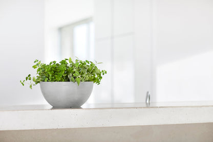 Kukkaruukku - Ecopots - Brysseli 25cm valkoharmaa - Ecopotskauppa - Uuden aikakauden kukkaruukku