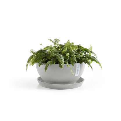Kukkaruukku - Ecopots - Brysseli 25cm valkoharmaa - Ecopotskauppa - Uuden aikakauden kukkaruukku