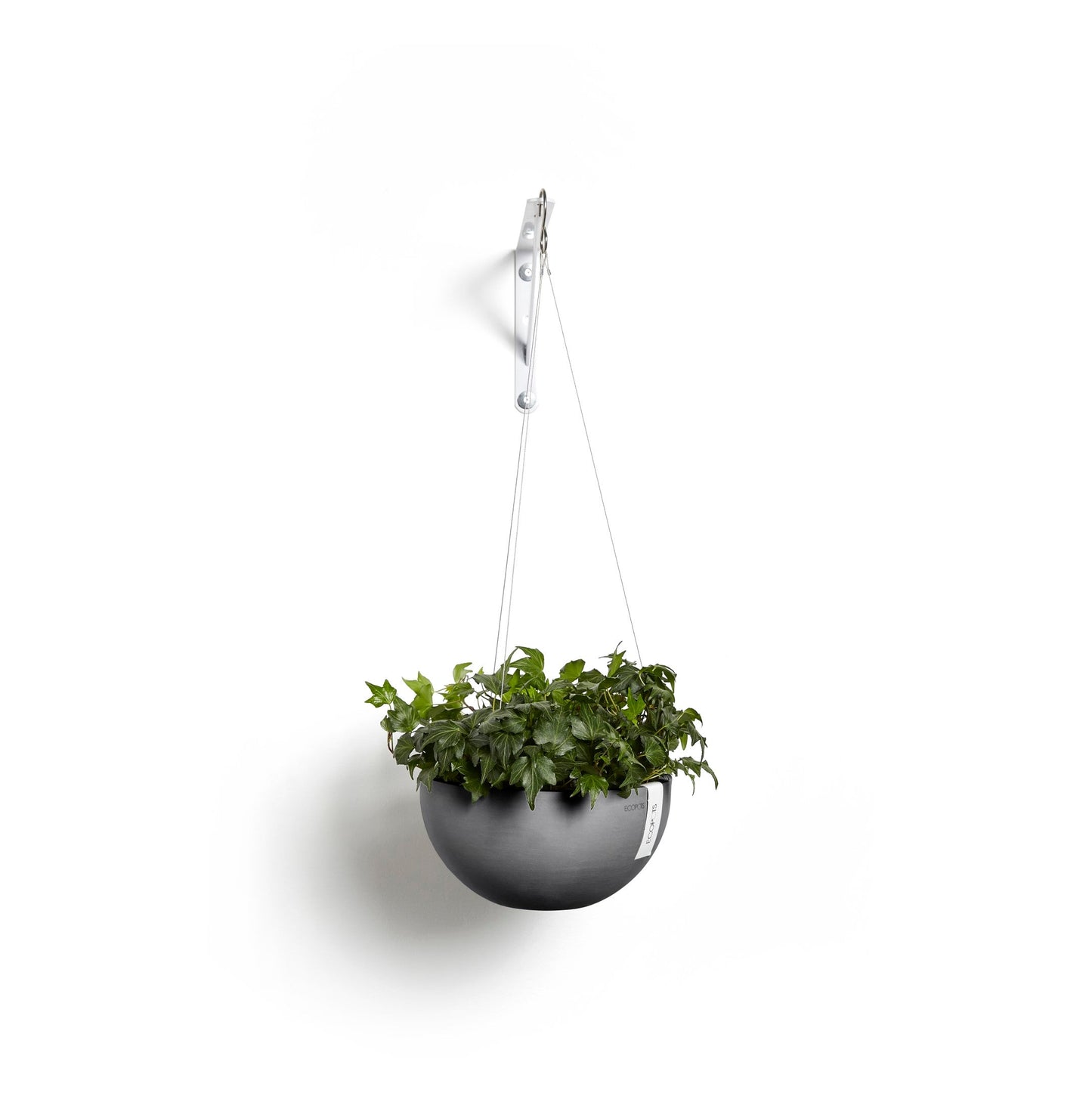 Kukkaruukku - Ecopots - Brysseli ripustettava 27cm harmaa - Ecopotskauppa - Uuden aikakauden kukkaruukku