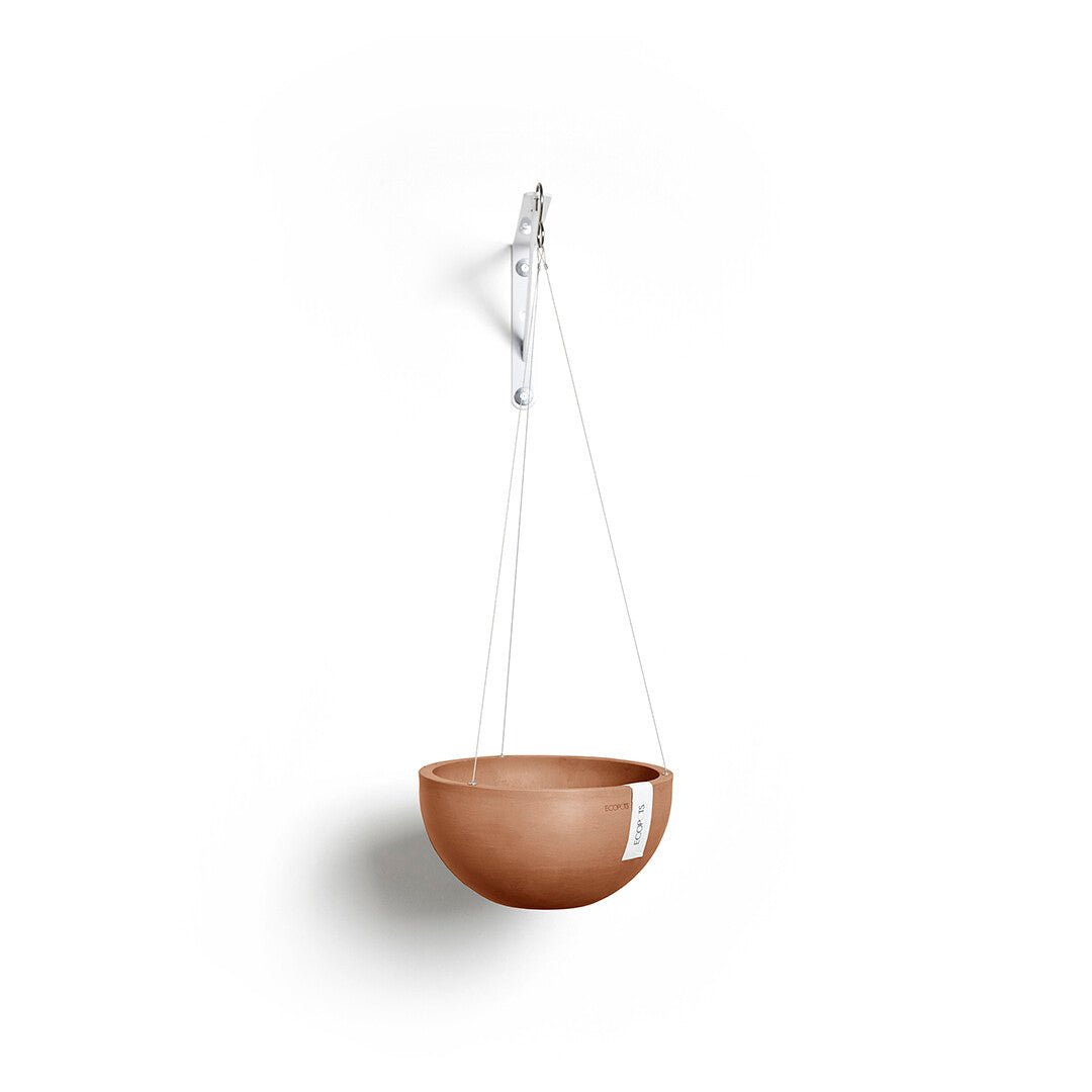 Kukkaruukku - Ecopots - Brysseli ripustettava 27cm terracotta - Ecopotskauppa - Uuden aikakauden kukkaruukku